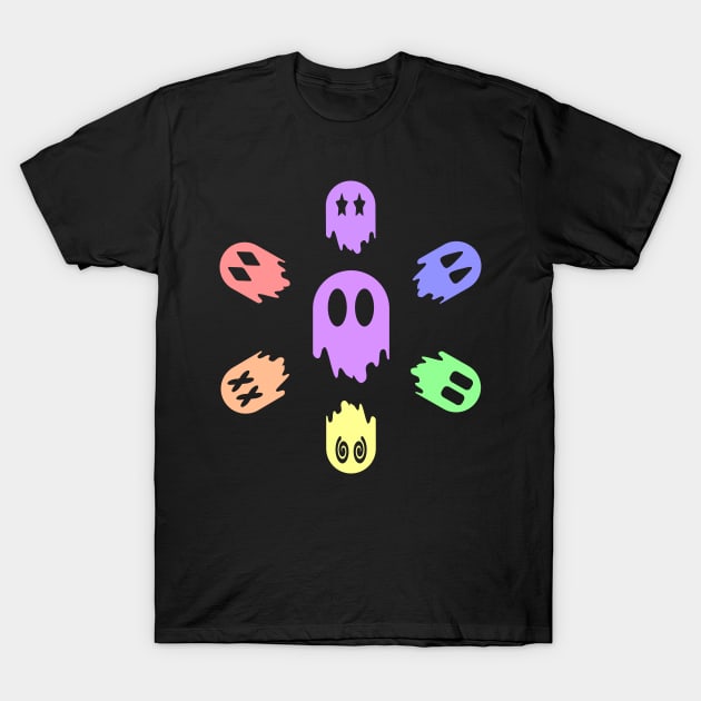 Color Ghosts T-Shirt by GrimDork
